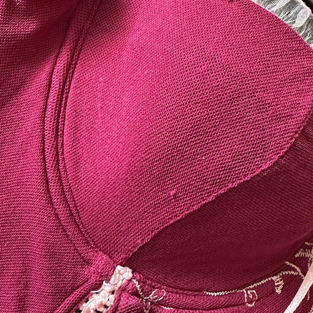 Beautiful Pink Corset Top with Floral Embroidery - Picture 3 of 14